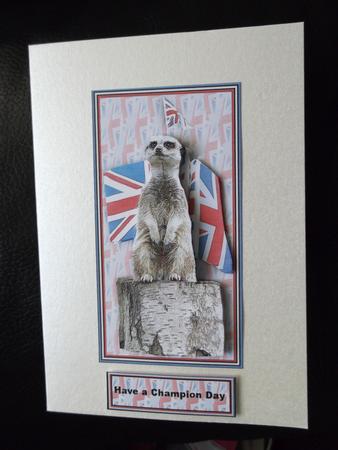 Meerkat Union Jack 3D Decoupage by Ann McKenzie