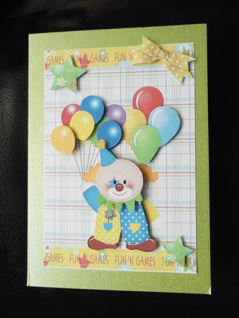 Funny Clown with Lots of Balloons by Ann McKenzie