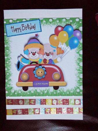 Clownin Around Cute Clowns in a Car with Balloons by Ann McKenzie