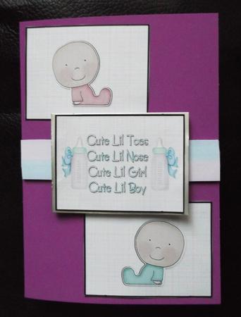 Lil Toes Fold Back Card by Ann McKenzie