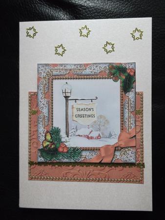 Pub Sign Holly Easel Over the Edge Card by Ann McKenzie