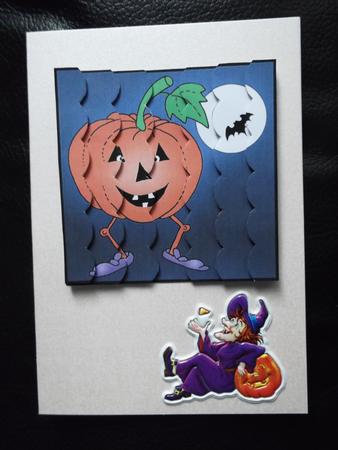 A Haunting We Will Go Scallop Edge Side Stacker by Ann McKenzie