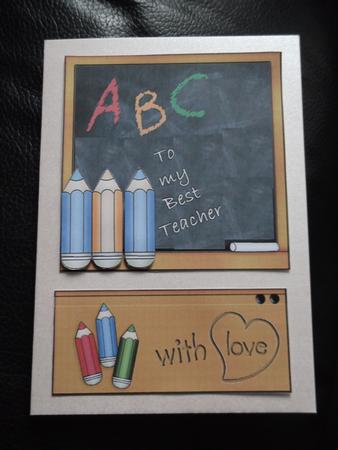 Blackboard and Desk Easel Card Kit with 3D Decoupage by Ann McKenzie