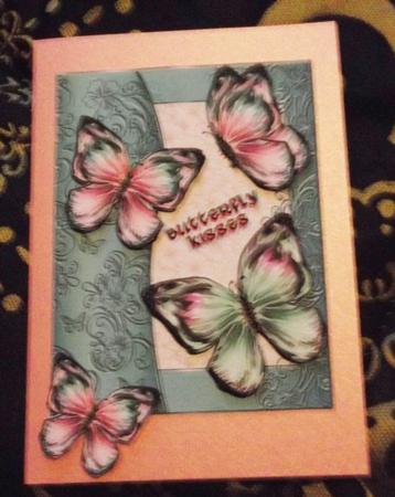 Butterfly Kisses Any Occasion Card by Ann McKenzie