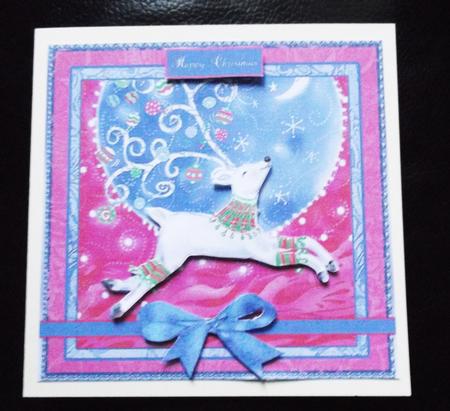 Fantasy Reindeer Christmas Quick Card by Ann McKenzie