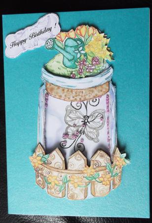Gardening Bottle-toppers&shaker Card by Ann McKenzie