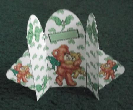I Love My Teddy Bear,with Green Butterfly, Trifold by Ann McKenzie