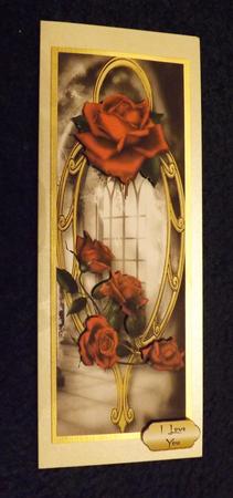 Large Dl Gothic Dread Roses & Golden Frame by Ann McKenzie