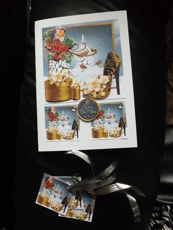 Golden Style Shoe and Rose Mini Card Kit by Ann McKenzie