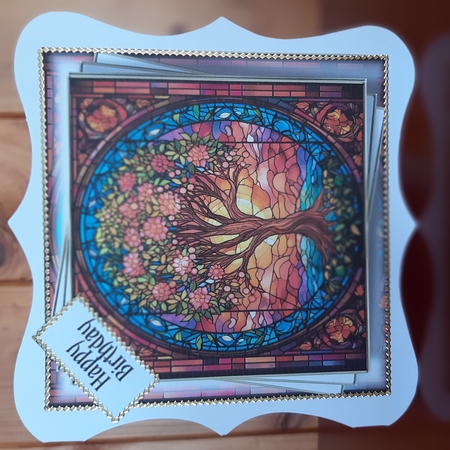 Stained Glass Tree Of Life 8 by Lorrae Nicklen