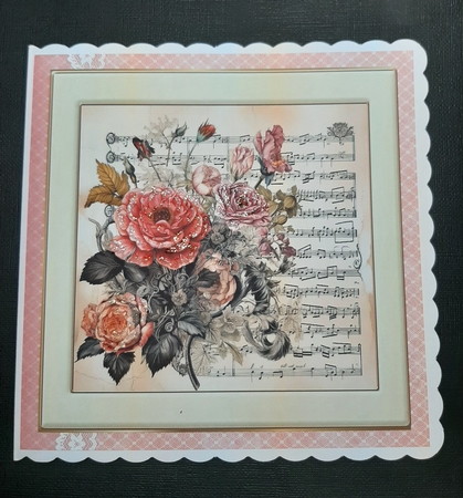 Pretty Floral Music 8x8 Card Front (Two) by Lorrae Nicklen