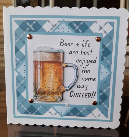 Chill out with a Beer #1 8x8 Quick Card by Lorrae Nicklen