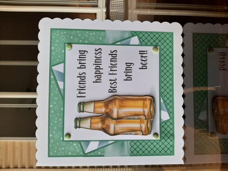Enjoy a Beer with Friends #2 8x8 Quick Card by Lorrae Nicklen