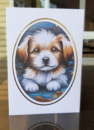 Cute Puppy A4 by Lorrae Nicklen