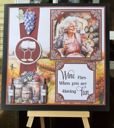 Older female vineyard card front  by Lorrae Nicklen
