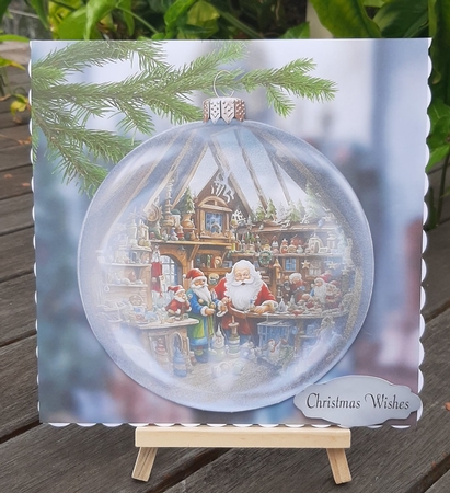 Santas workshop Bauble  by Lorrae Nicklen