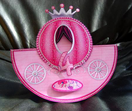 Pink Princess Birthday - Age Wobble Card by Anna Jones