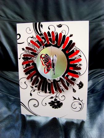 Flower Burst 2 Card With Embossed Effect Butterfly by Anna Jones
