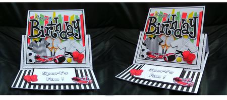 Birthday Sports N Games Quick Card with 3D Decoupage by Anna Jones