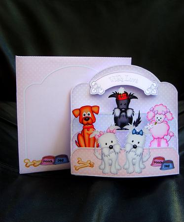 3D Dogs Pop Out Card Kit by Anna Jones