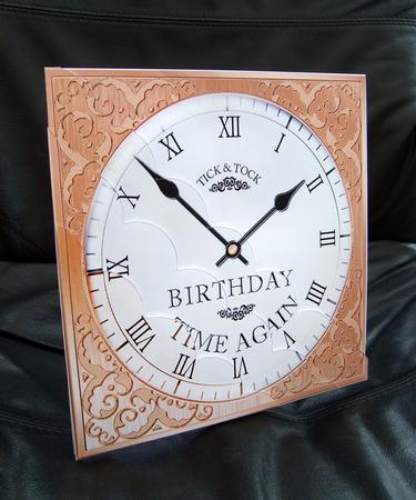 8x8 Birthday Clock Kit with Scalloped Corners by Anna Jones