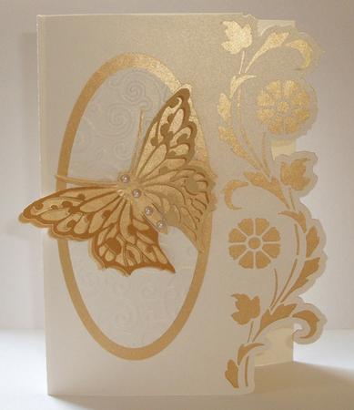 Border Edge Card 19 with Butterfly by Anna Stretton