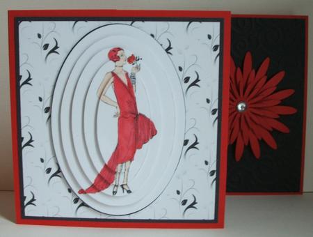 Art Deco Black and White Quick Card and Pyramage by Anna Stretton