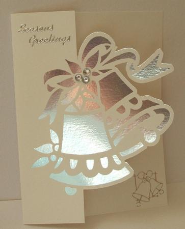 Christmas Bells Over The Edge Card by Anna Stretton