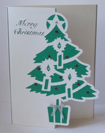 Christmas Tree 2 Over The Edge Card by Anna Stretton