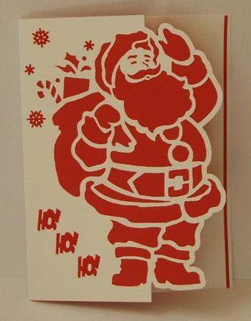 Father Christmas 2 Over The Edge Card by Anna Stretton