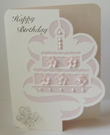 Birthday Cake Over the Edge Card by Anna Stretton