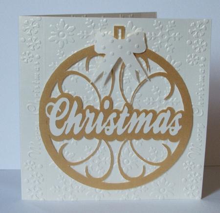 Christmas Layered Bauble Topper by Anna Stretton