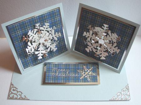 Tartan/plaid 7 in Rich Blues and Purples by Anna Stretton