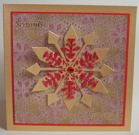 Red Snowflake Tea 8 Scrapbooking Papers Kit by Anna Stretton