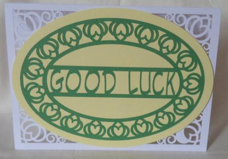 Good Luck - Oval Flourish Card Featured Gallery Photo