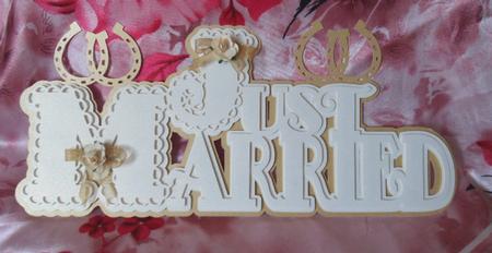 Scalloped Just Married Layered Topper by Anna Stretton