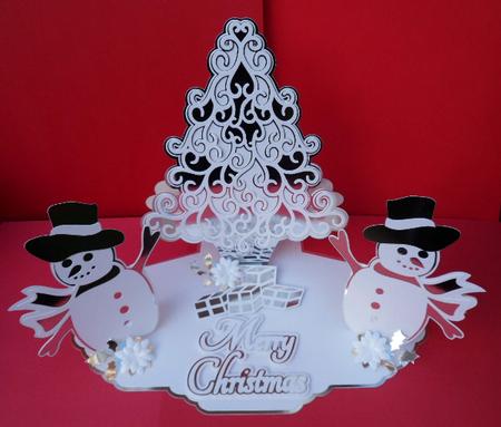 Christmas Tree Triple Easel Card by Anna Stretton
