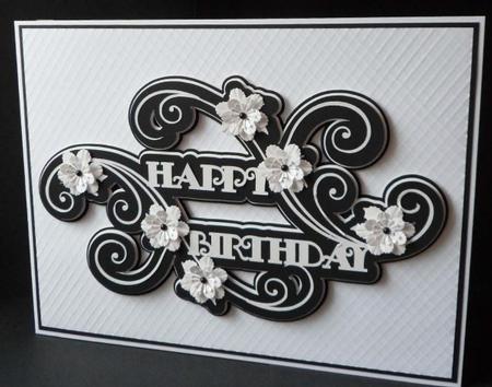Swirly Happy Birthday Topper by Anna Stretton