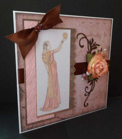 Art Deco Lady Pandore Digi Stamp by Anna Stretton