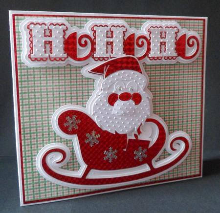 Ho Ho Ho Santa Card & Topper Set by Anna Stretton