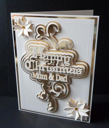 Happy Christmas Mum & Dad Topper by Anna Stretton