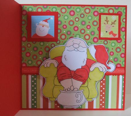 Santa Doodles Soaking His Feet Digital Stamp by Anna Stretton