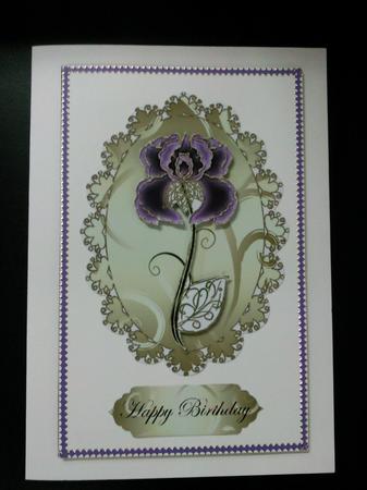 Scalloped Metallic Doily with Flower 3 by Anna Babajanyan