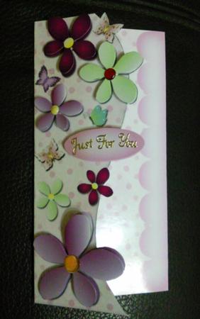 Cute Flowers & Butterflies Letter Fold Card 2 by Anna Babajanyan
