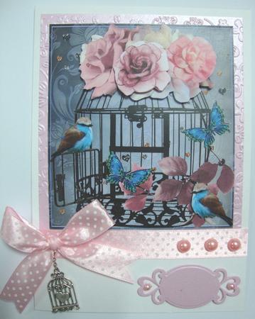 Uncaged Love Card Topper & Decoupage by Annatjie van Wyk