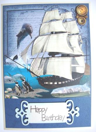 Time to Sail in Dangerous Waters Topper & Decoupage by Annatjie van Wyk