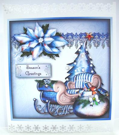 Ice Blue Christmas Quick Topper by Annatjie van Wyk
