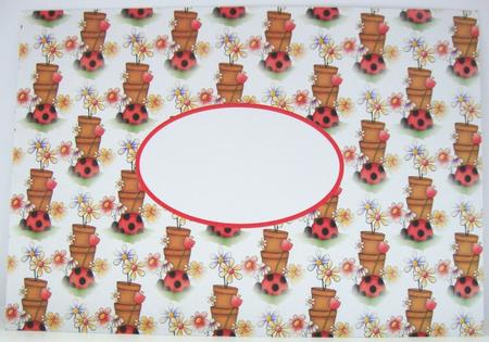 Floral Ladybird Backing Sheet by Annatjie van Wyk