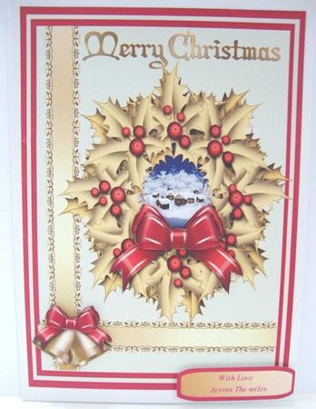 Lovely Christmas Wreath and Village by Annatjie van Wyk