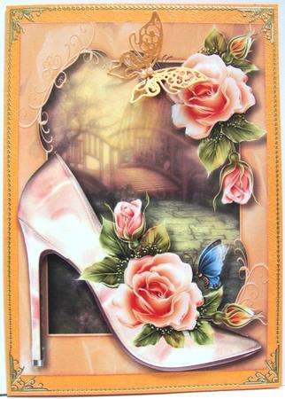 Peach Stiletto & Gorgeous Peach Roses by Annatjie van Wyk